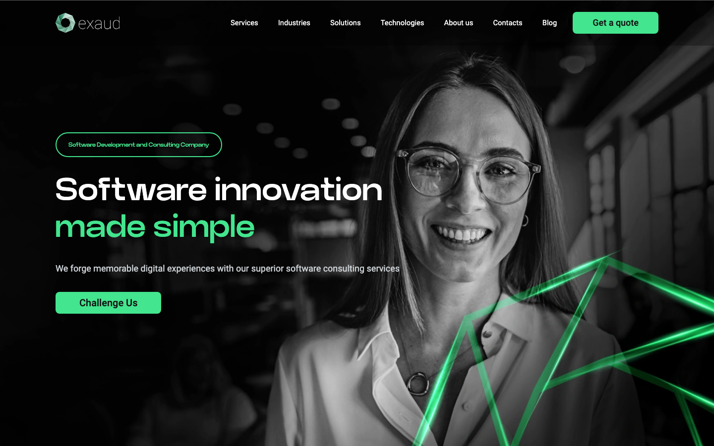 Captura do site de Exaud