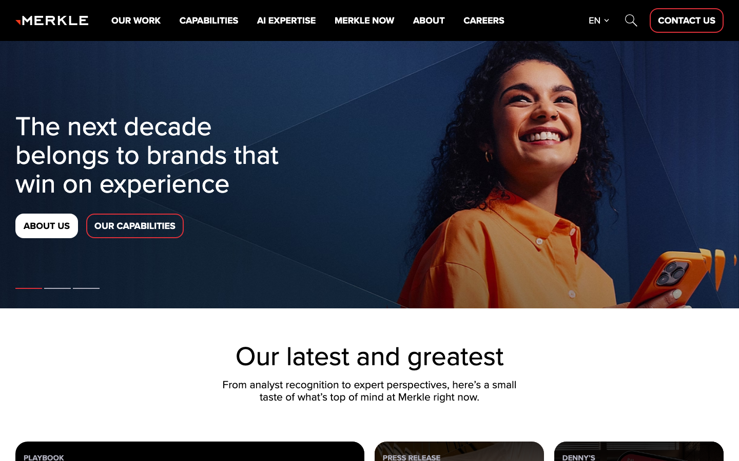 Captura do site de Merkle
