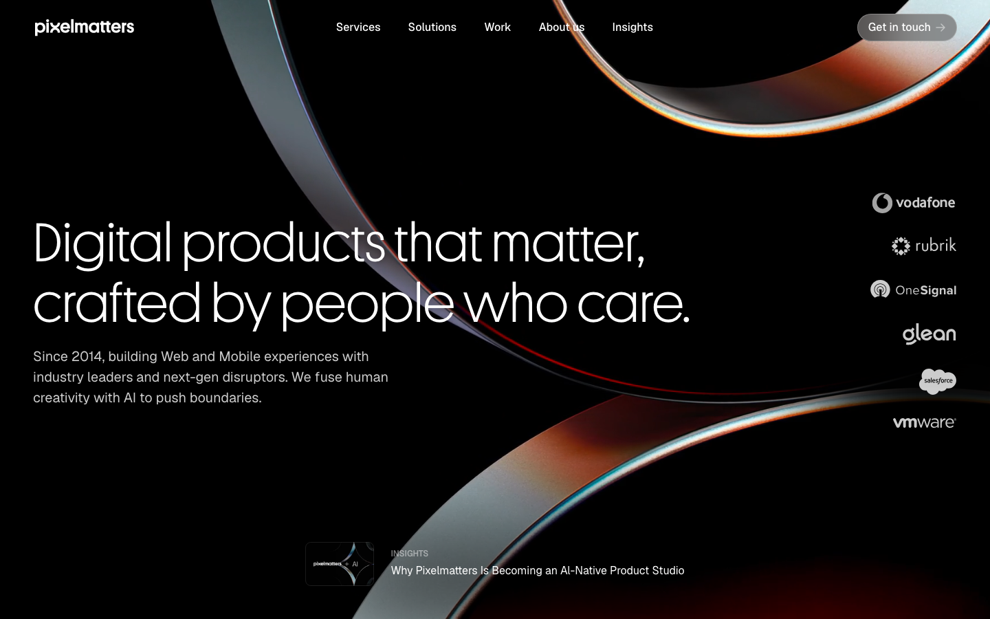 Captura do site de Pixelmatters
