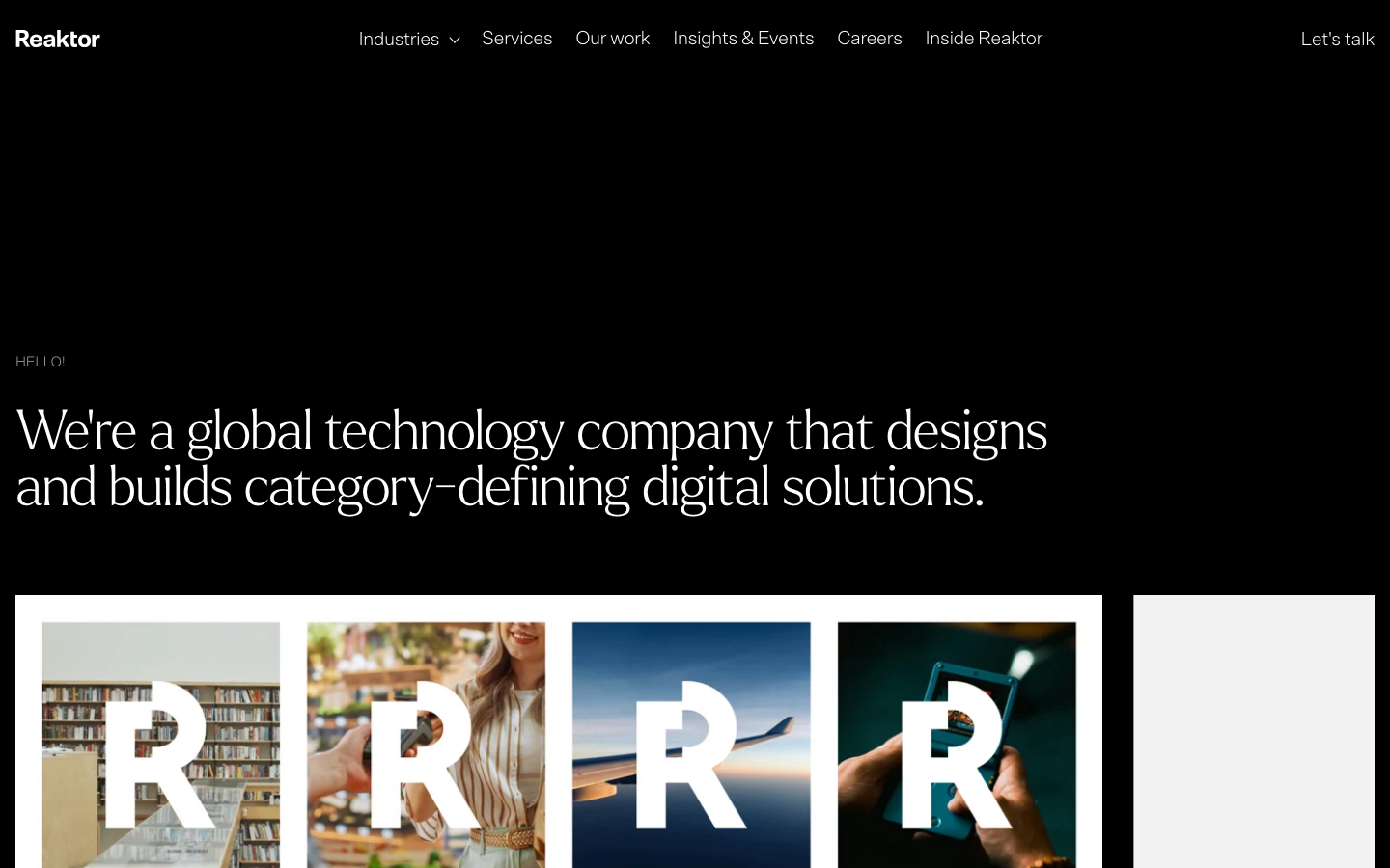Captura do site de Reaktor